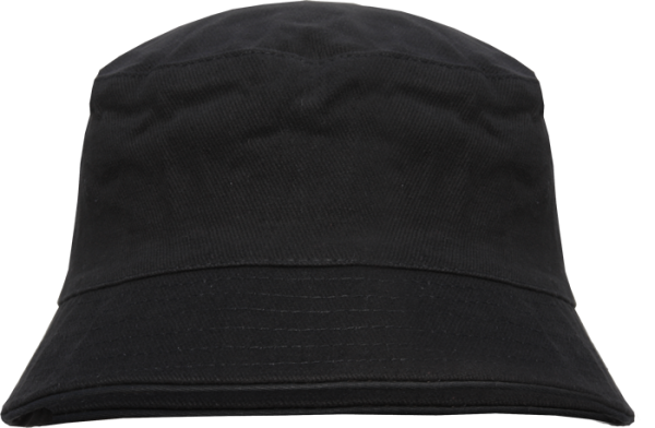 Fischerhut - Schwarz - Blanko ohne Aufdruck - Bucket Hat