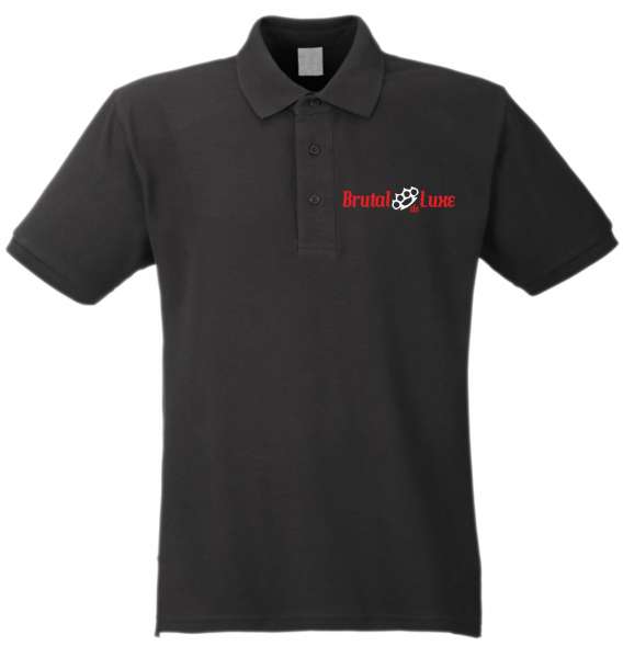 Brutal de Luxe Poloshirt - schwarz - gestickt