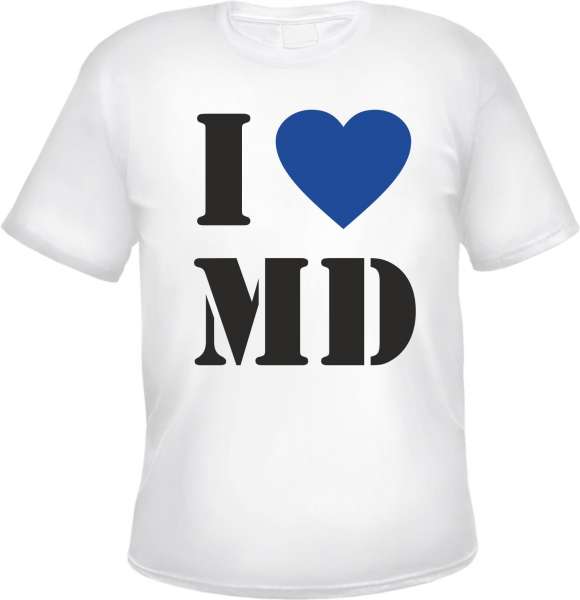 MAGDEBURG T-Shirt - I Love MD - Weiss