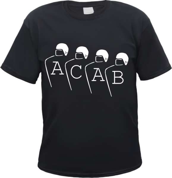ACAB T-Shirt - 4 Polizisten - Schwarz