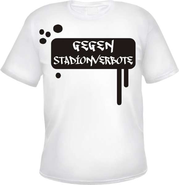 Gegen Stadionverbote T-Shirt - Neues Motiv - Weiss