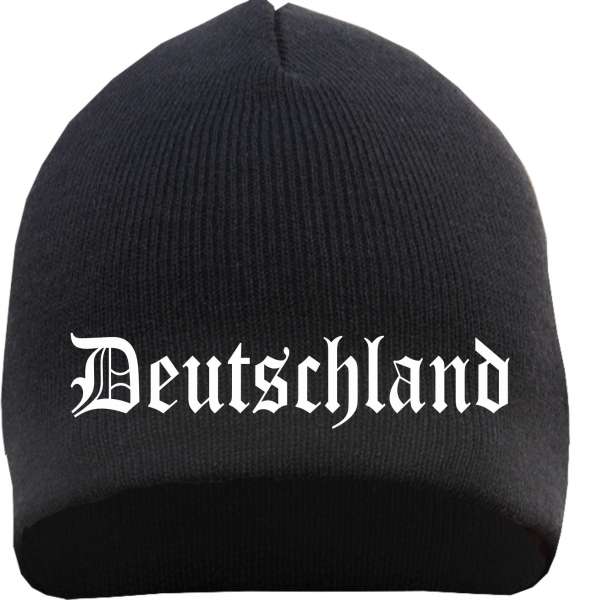 Deutschland Beanie - Altdeutsch Bestickt - Strickmütze