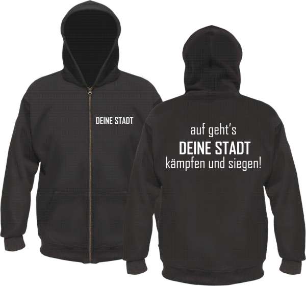 auf geht's - kämpfen und siegen + Individuelle Kapuzenjacke