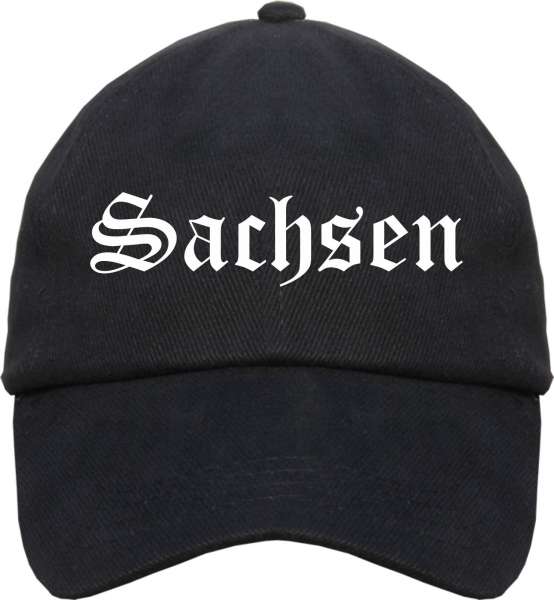 Sachsen Cappy - Altdeutsch - Schwarze Schirmmütze