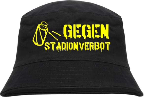 Fischerhut - GEGEN STADIONVERBOT - Druckfarbe wählbar