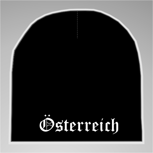 Österreich Strickmütze / Beanie +++ schwarz/weiss