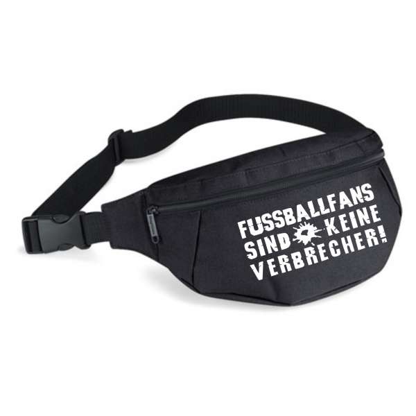 Bauchtasche - Fussballfans sind keine Verbrecher - Schwarz