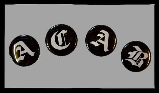 A.C.A.B. Button-Set +++ 4 Stück + schwarz