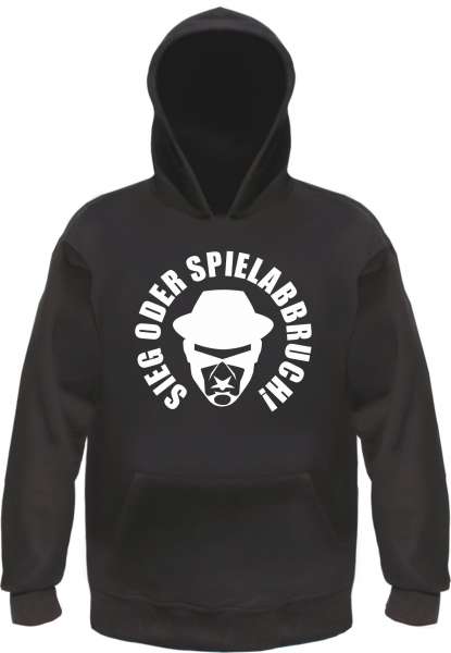 Sieg oder Spielabbruch Sweatshirt - LOGO - Schwarz