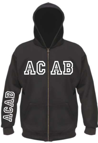 ACAB Kapuzenjacke - College - Schwarz