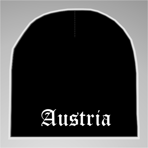 Austria Strickmütze / Beanie +++ schwarz/weiss
