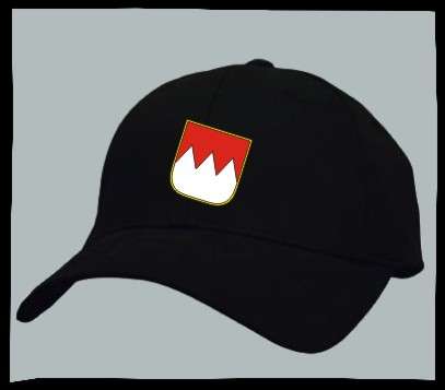 FRANKEN Kappe/Cappy + schwarz mit Wappen