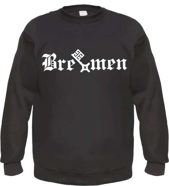 Bremen Sweatshirt - Altdeutsch mit Schlüssel - Schwarz