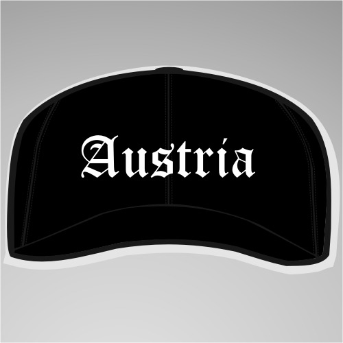 Austria Cap / Schirmmütze +++ schwarz/weiss