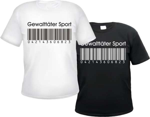 T-Shirt Gewalttäter Sport - Barcode Motiv