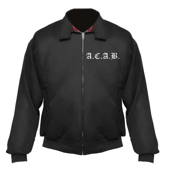 Harrington Jacke - A.C.A.B. Altdeutsch - Schwarz