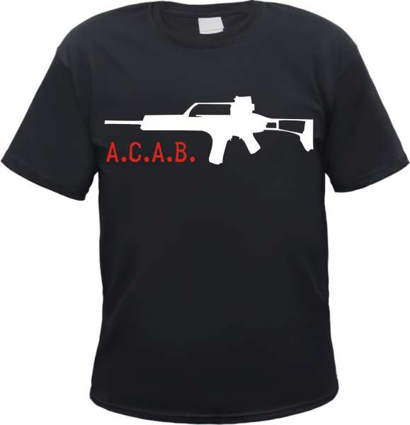 A.C.A.B. T-Shirt - Gewehr - Schwarz