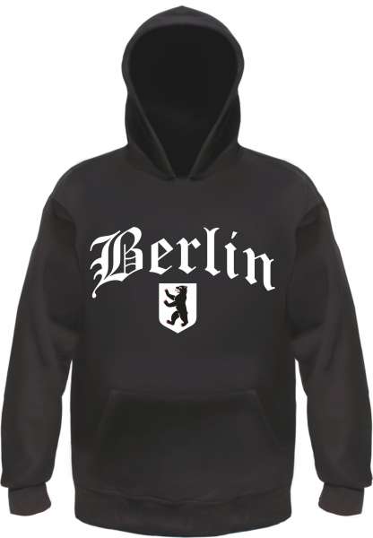 BERLIN Sweatshirt + Altdeutsch mit Wappen + Schwarz