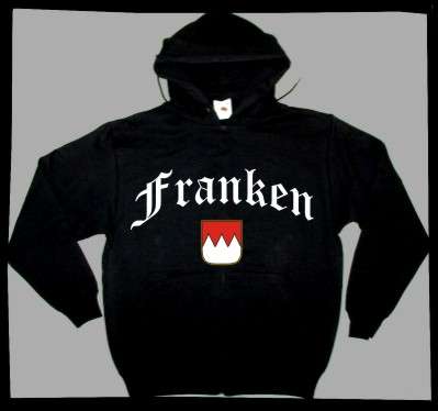 FRANKEN Sweatshirt + schwarz mit Wappen