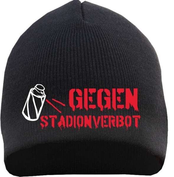 Gegen Stadionverbot Beanie Mütze - Sprühdose - Schwarz