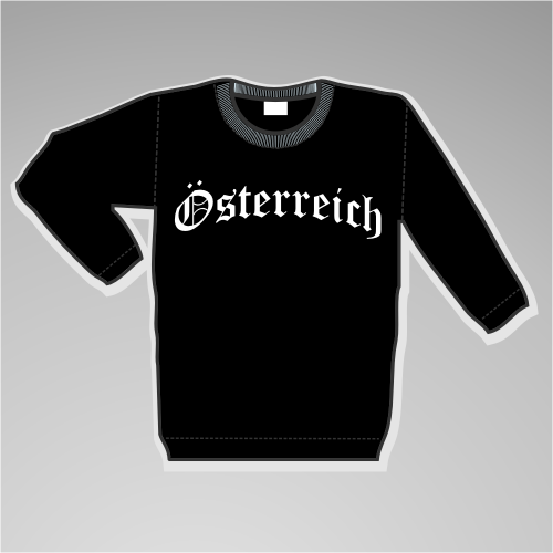 Österreich Sweatshirt Altdeutsch +++ schwarz/weiss