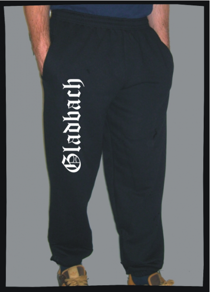 GLADBACH oldschool Jogginghose + Altdeutsch + schwarz